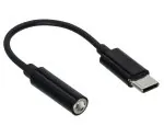 DINIC USB-C Adapter auf 3,5mm Audio (digital), 13,5cm mit Chipsatz, schwarz